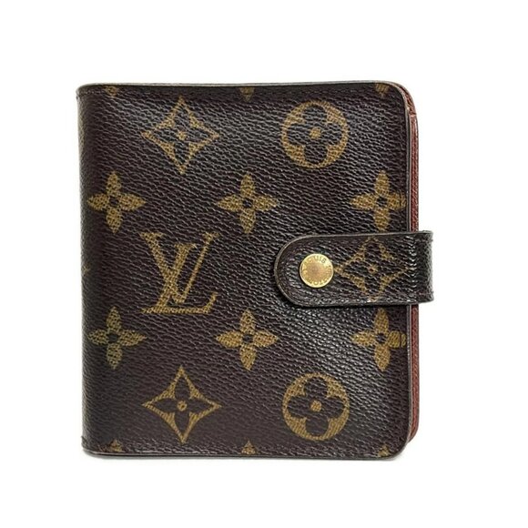 LOUIS VUITTON Compact Zip Monogram -Bifold Wallet 136-072825 - Picture 1 of 6